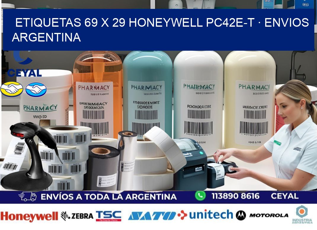 ETIQUETAS 69 x 29 HONEYWELL PC42E-T · ENVIOS ARGENTINA