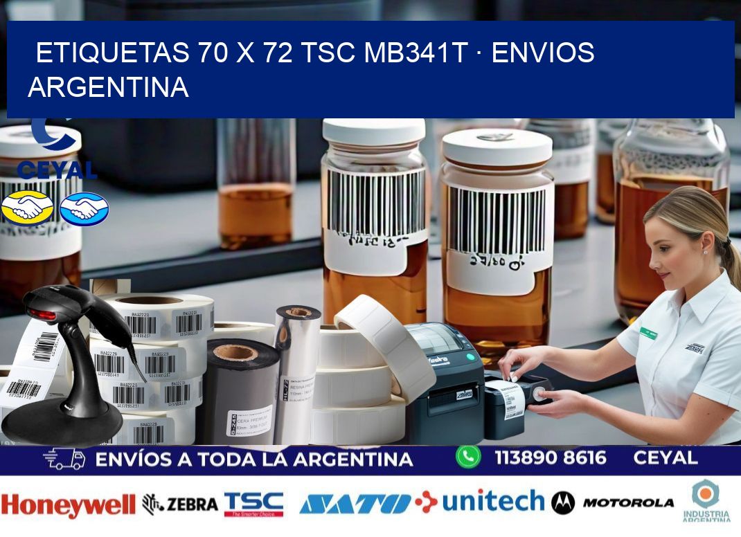 ETIQUETAS 70 x 72 TSC MB341T · ENVIOS ARGENTINA