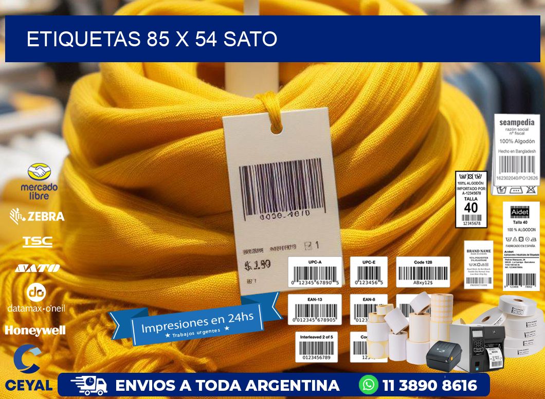 ETIQUETAS 85 x 54 SATO