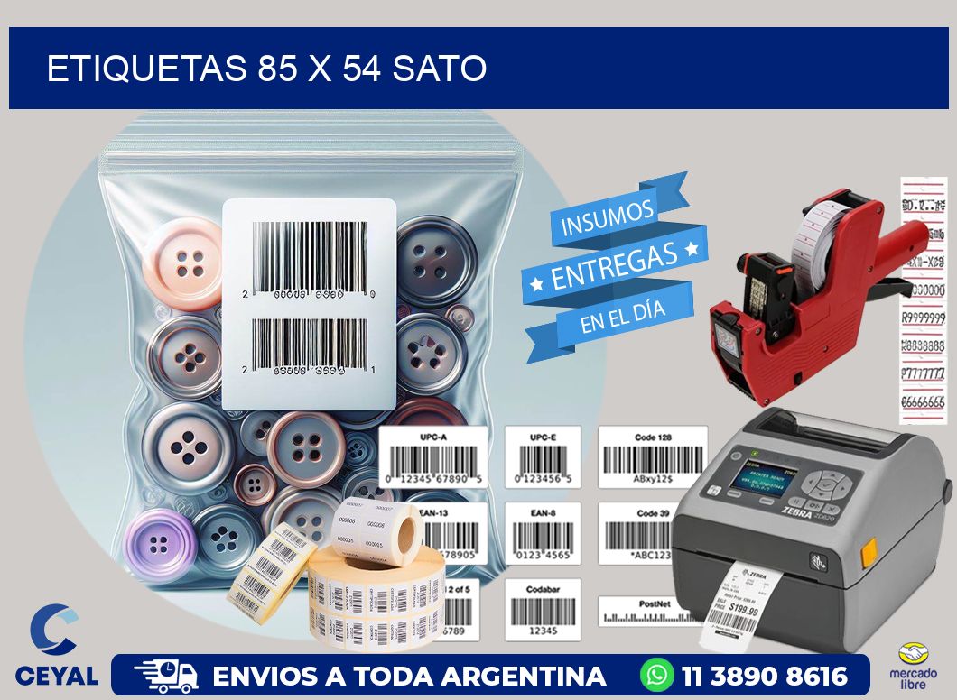 ETIQUETAS 85 x 54 SATO