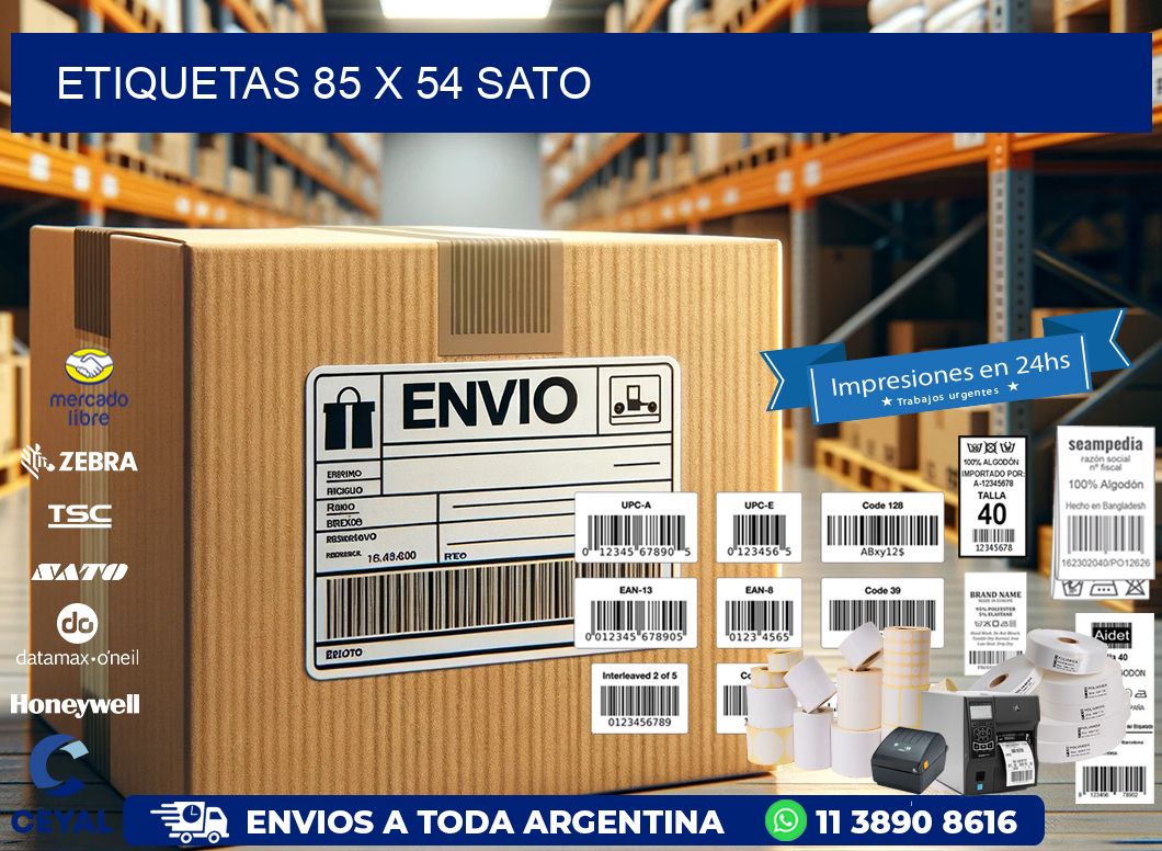 ETIQUETAS 85 x 54 SATO
