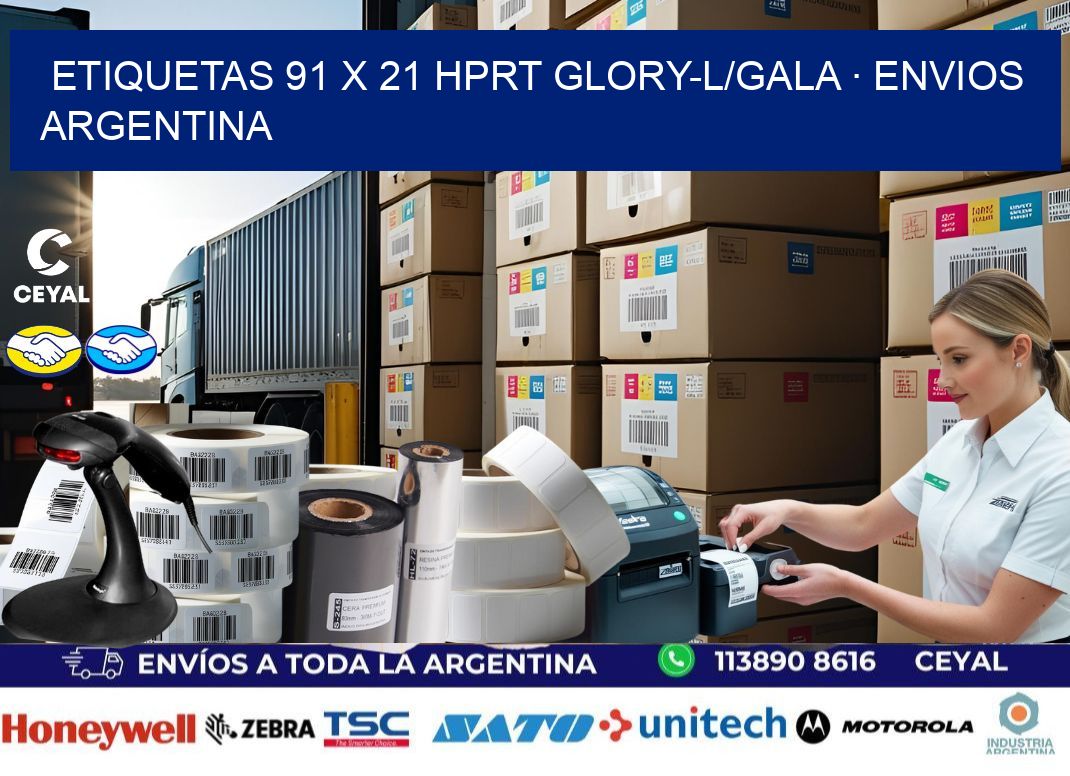 ETIQUETAS 91 x 21 HPRT GLORY-L/GALA · ENVIOS ARGENTINA