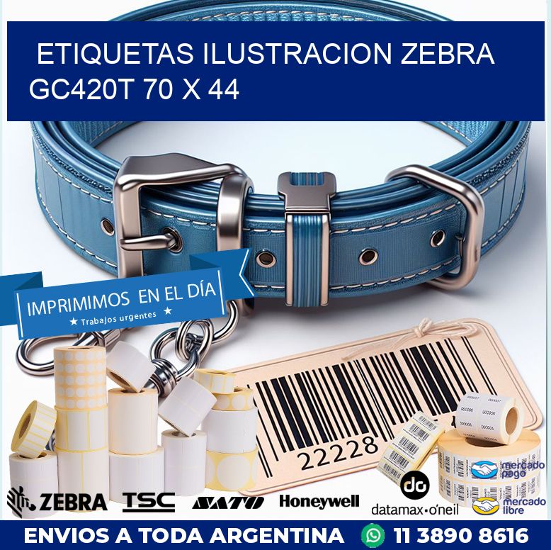 ETIQUETAS ILUSTRACION ZEBRA GC420T 70 x 44