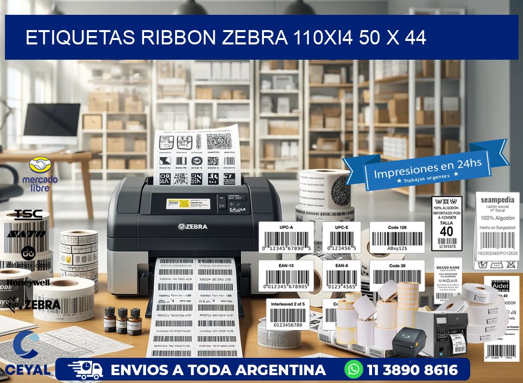 ETIQUETAS RIBBON Zebra 110Xi4 50 x 44