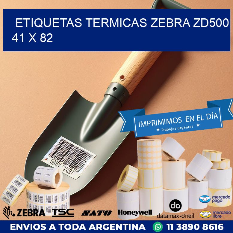 ETIQUETAS TERMICAS ZEBRA ZD500 41 x 82