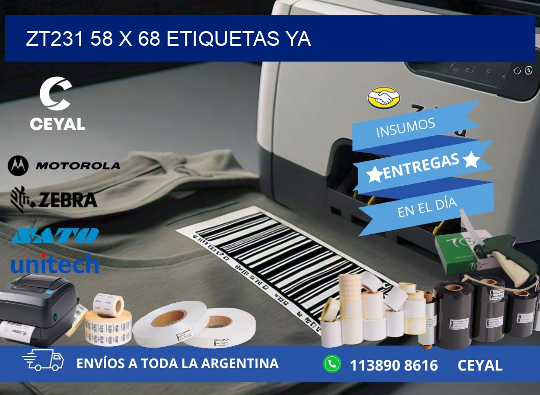 ZT231 58 x 68 ETIQUETAS YA