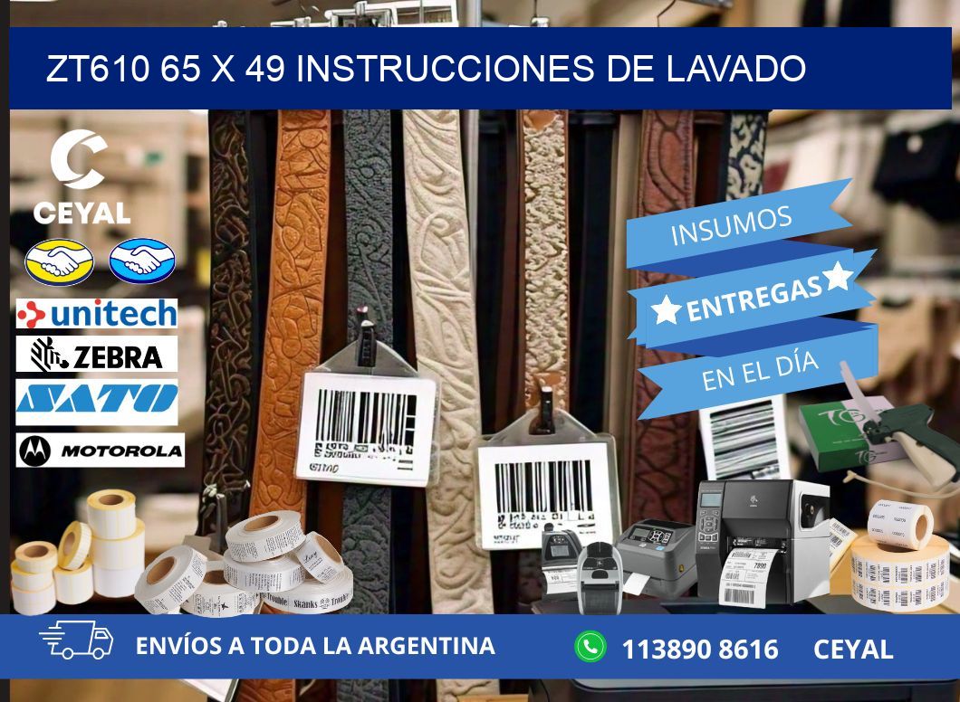 ZT610 65 x 49 INSTRUCCIONES DE LAVADO