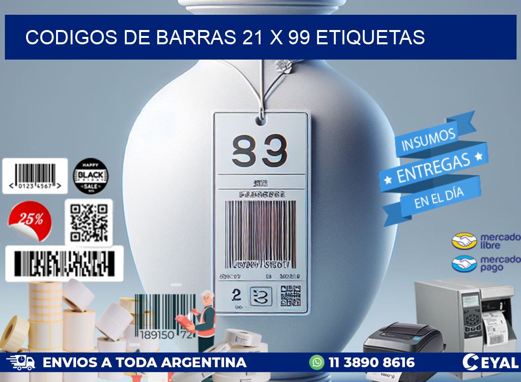 codigos de barras 21 x 99 etiquetas