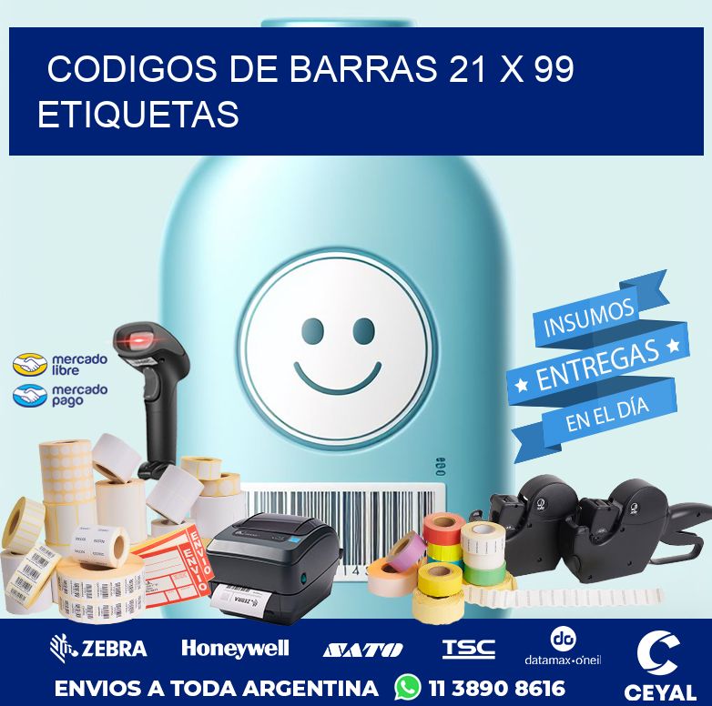 codigos de barras 21 x 99 etiquetas
