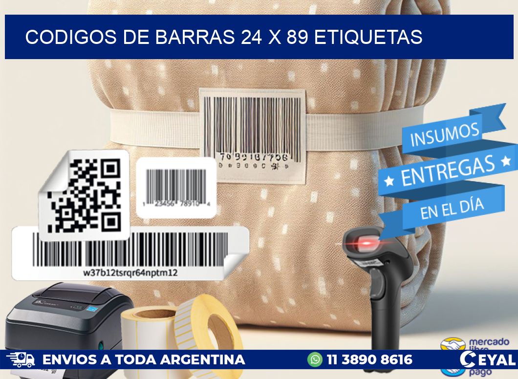 codigos de barras 24 x 89 etiquetas