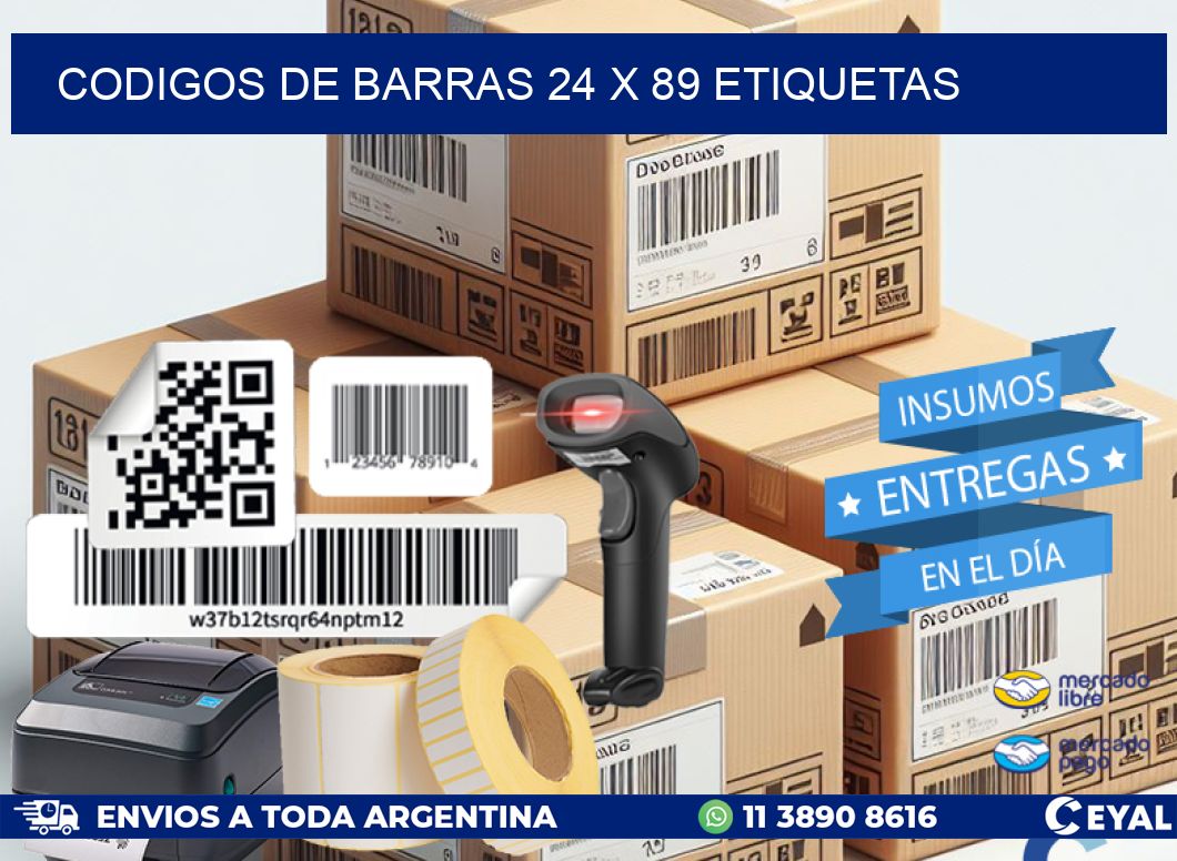 codigos de barras 24 x 89 etiquetas