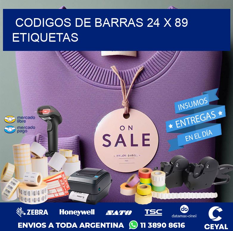 codigos de barras 24 x 89 etiquetas