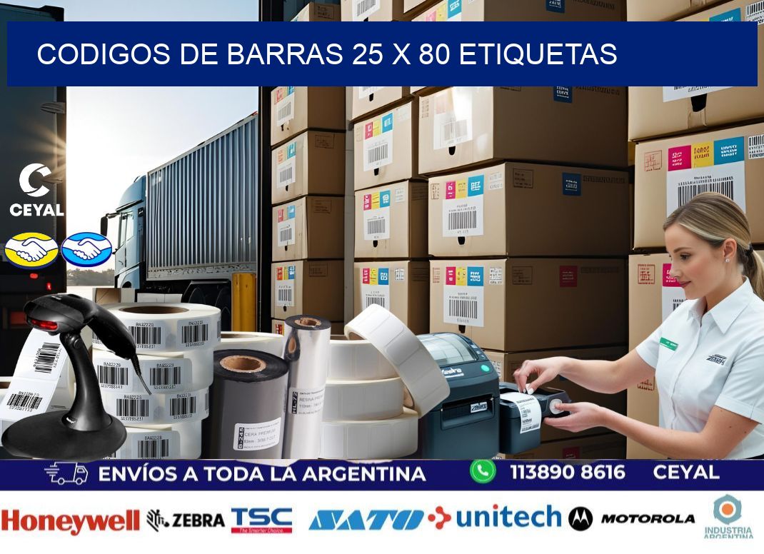 codigos de barras 25 x 80 etiquetas