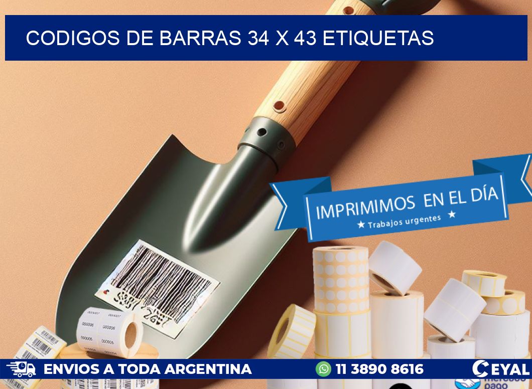 codigos de barras 34 x 43 etiquetas