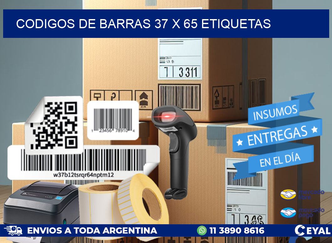 codigos de barras 37 x 65 etiquetas