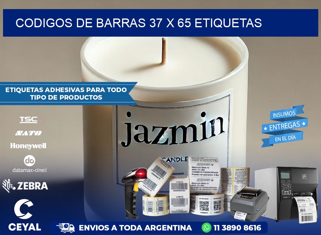 codigos de barras 37 x 65 etiquetas