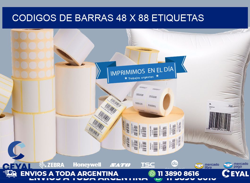 codigos de barras 48 x 88 etiquetas