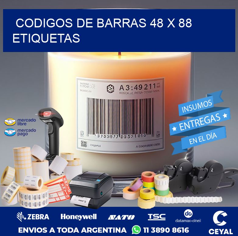 codigos de barras 48 x 88 etiquetas