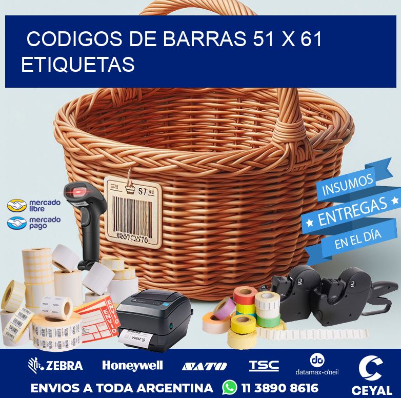 codigos de barras 51 x 61 etiquetas