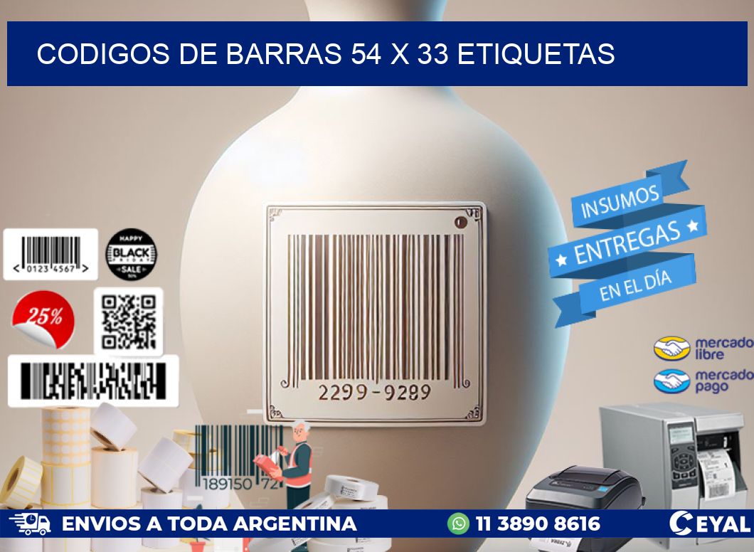 codigos de barras 54 x 33 etiquetas