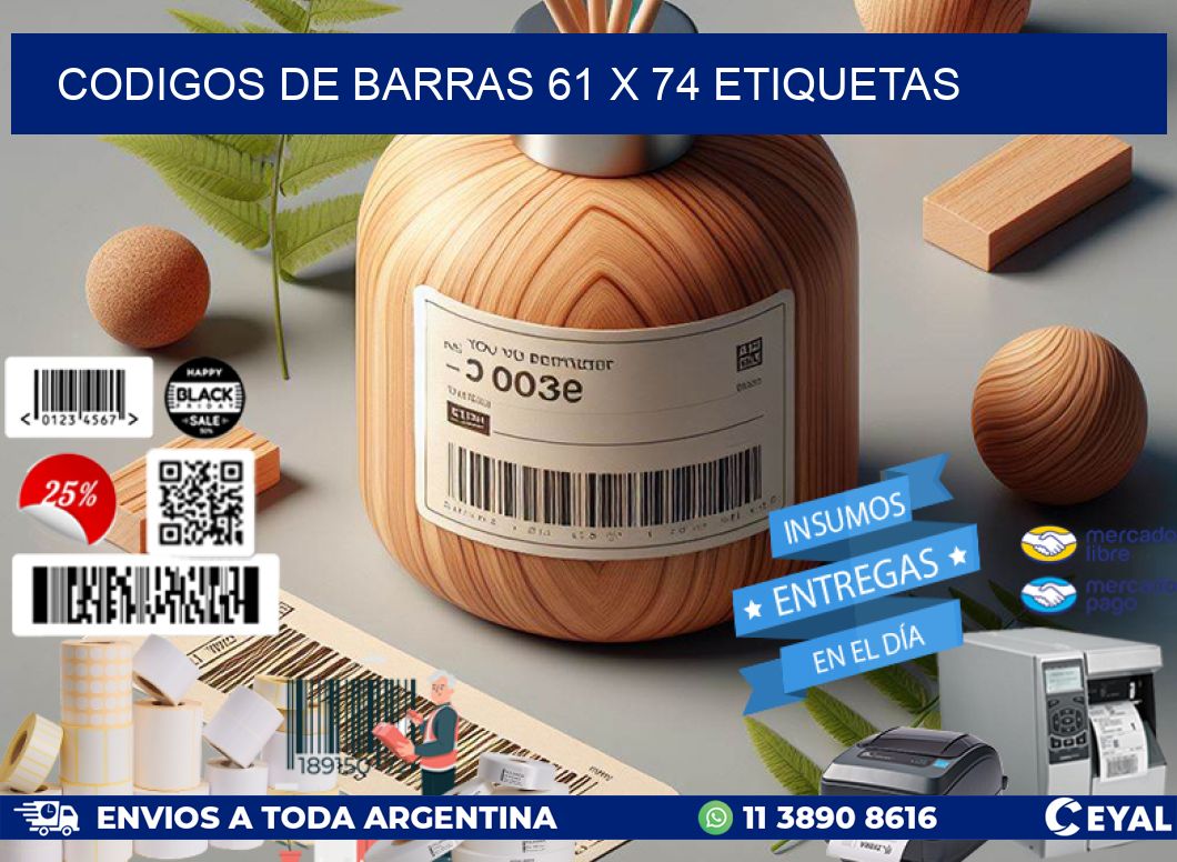 codigos de barras 61 x 74 etiquetas