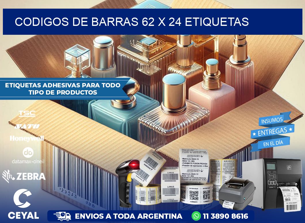 codigos de barras 62 x 24 etiquetas