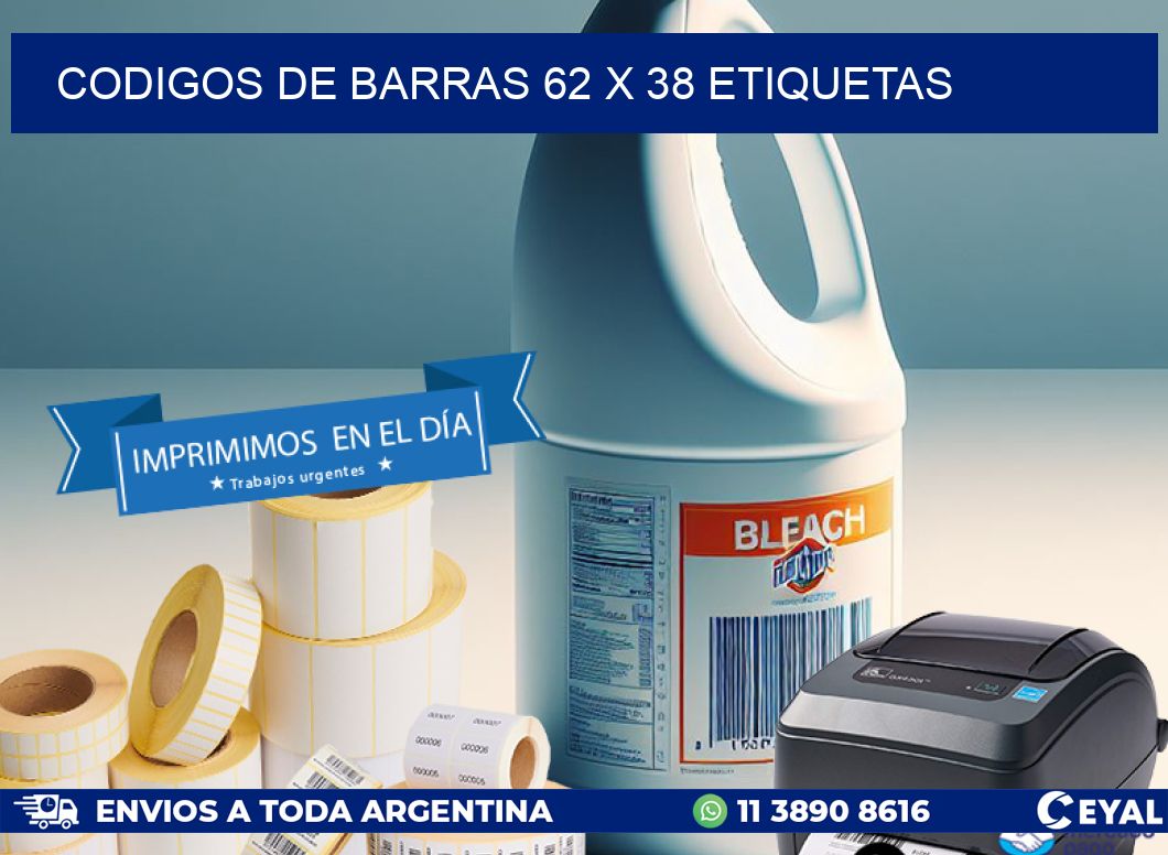 codigos de barras 62 x 38 etiquetas