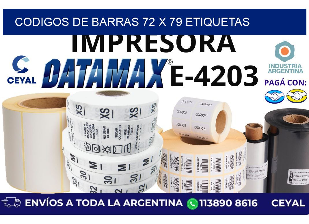 codigos de barras 72 x 79 etiquetas