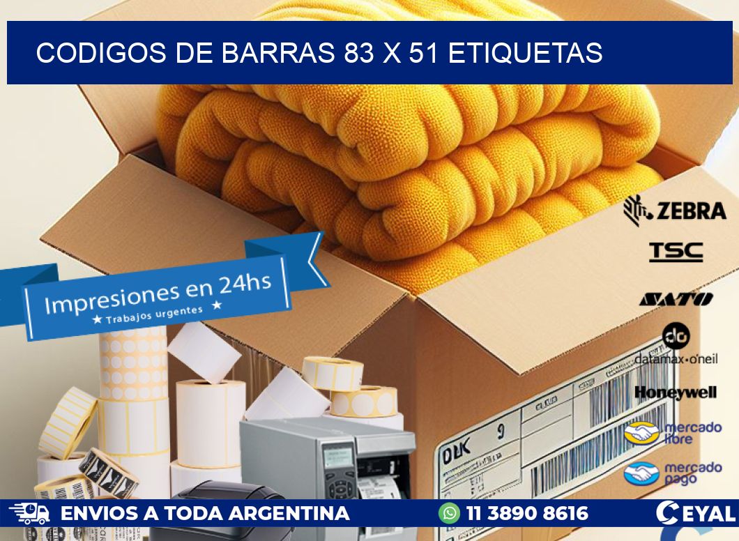 codigos de barras 83 x 51 etiquetas