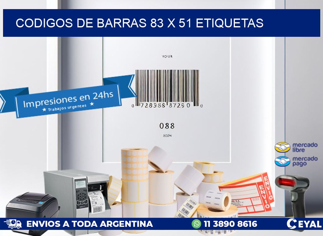 codigos de barras 83 x 51 etiquetas
