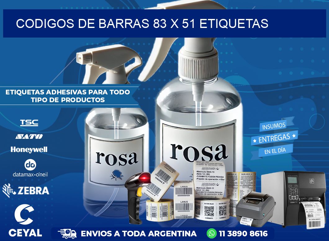 codigos de barras 83 x 51 etiquetas