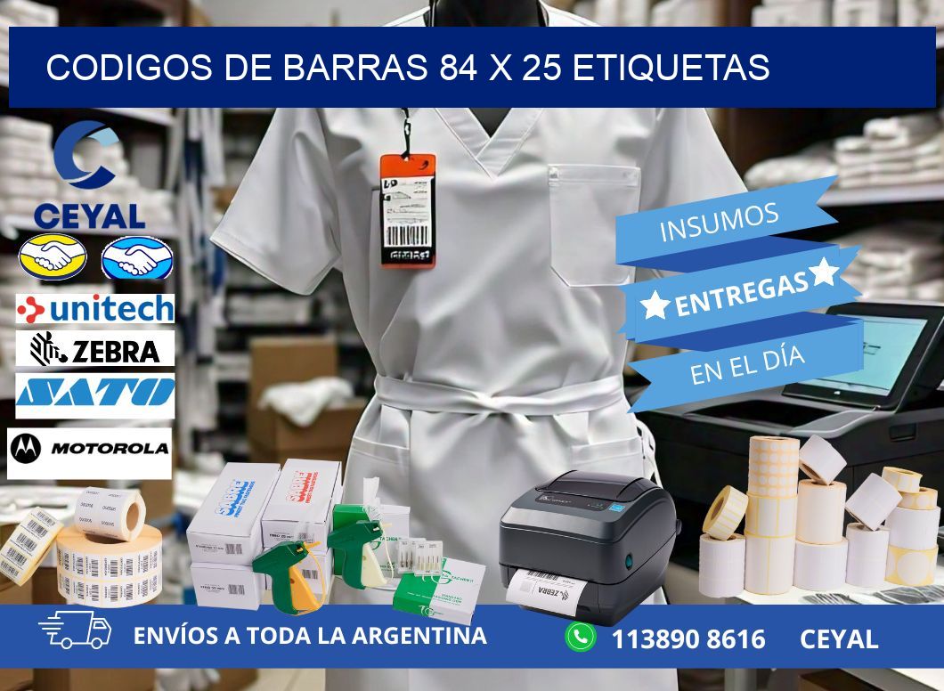 codigos de barras 84 x 25 etiquetas