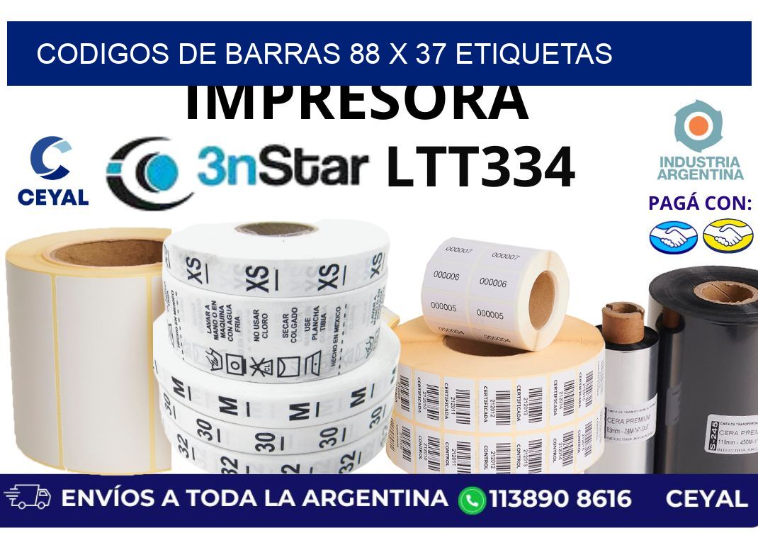 codigos de barras 88 x 37 etiquetas