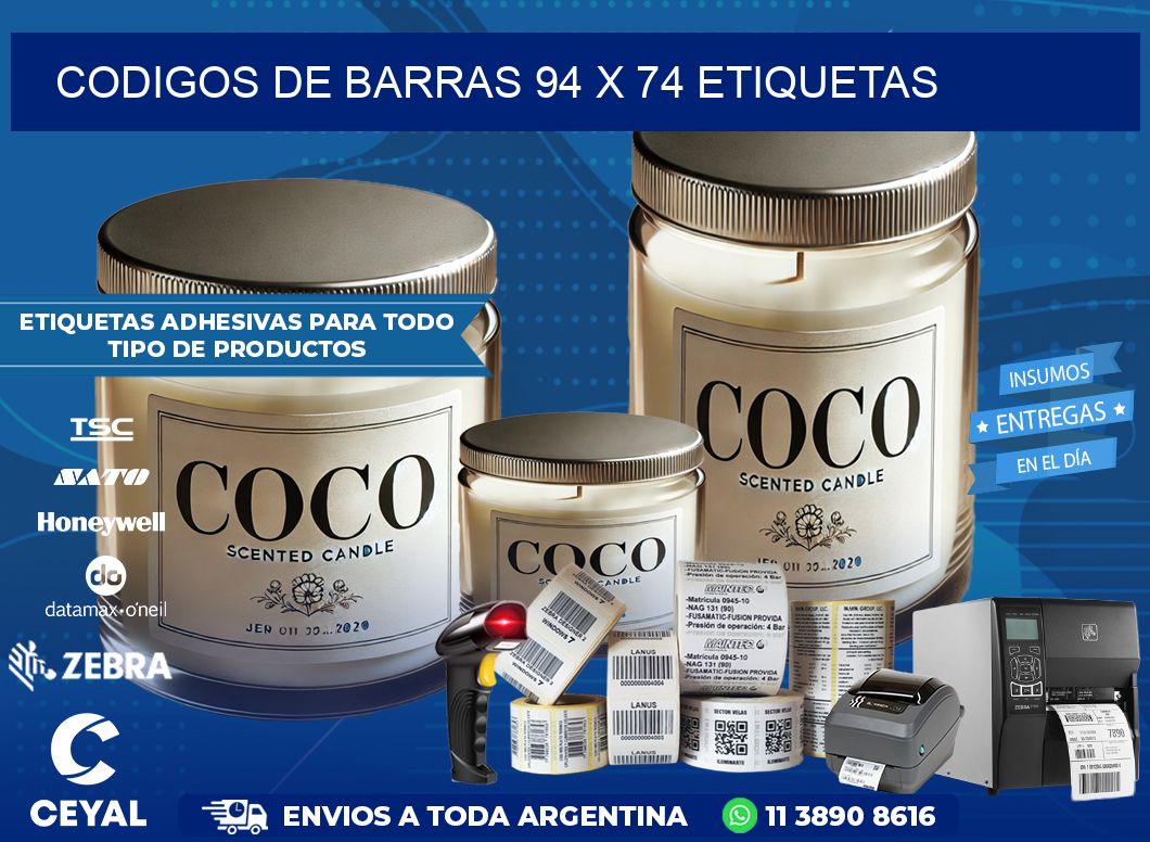 codigos de barras 94 x 74 etiquetas