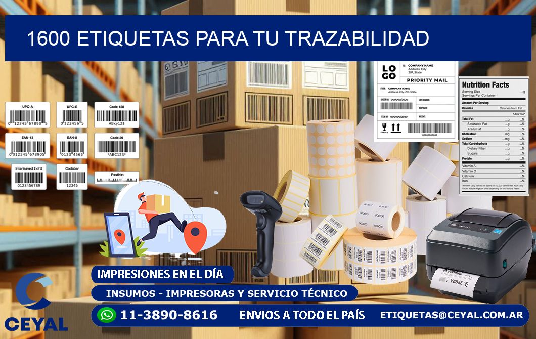 1600 etiquetas para tu trazabilidad