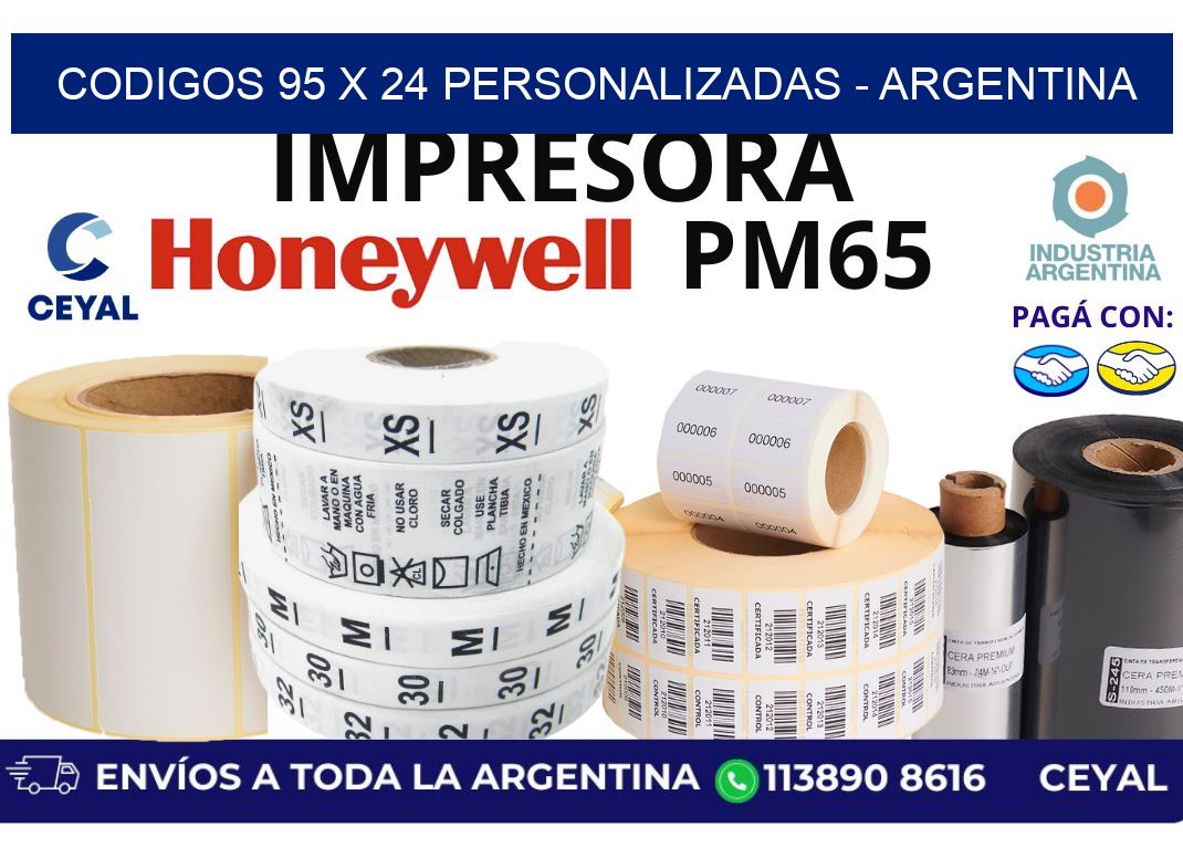 codigos 95 x 24 personalizadas – Argentina