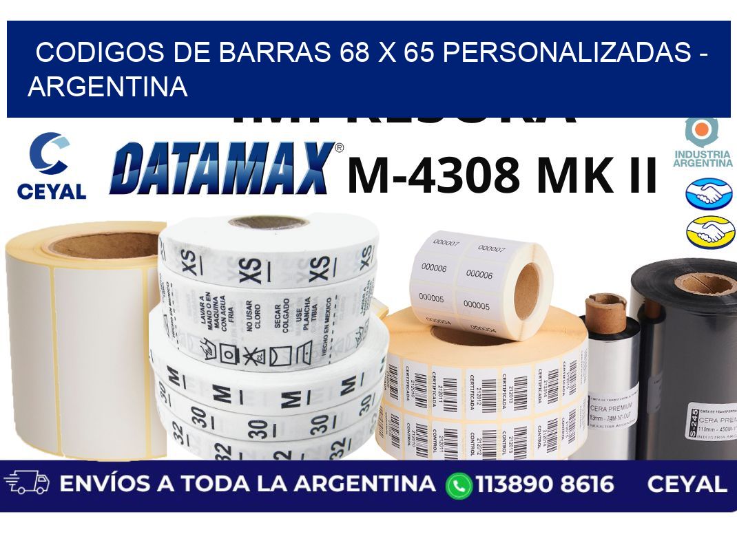 codigos de barras 68 x 65 personalizadas – Argentina