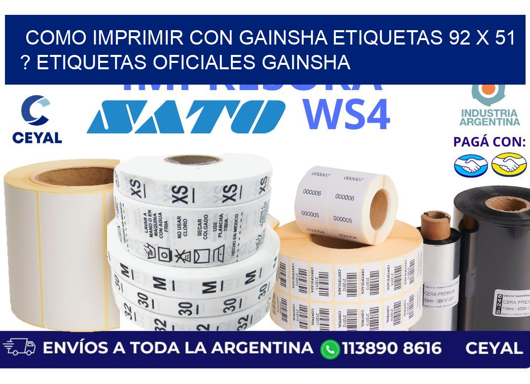 como imprimir con gainsha etiquetas 92 x 51 ? etiquetas oficiales gainsha