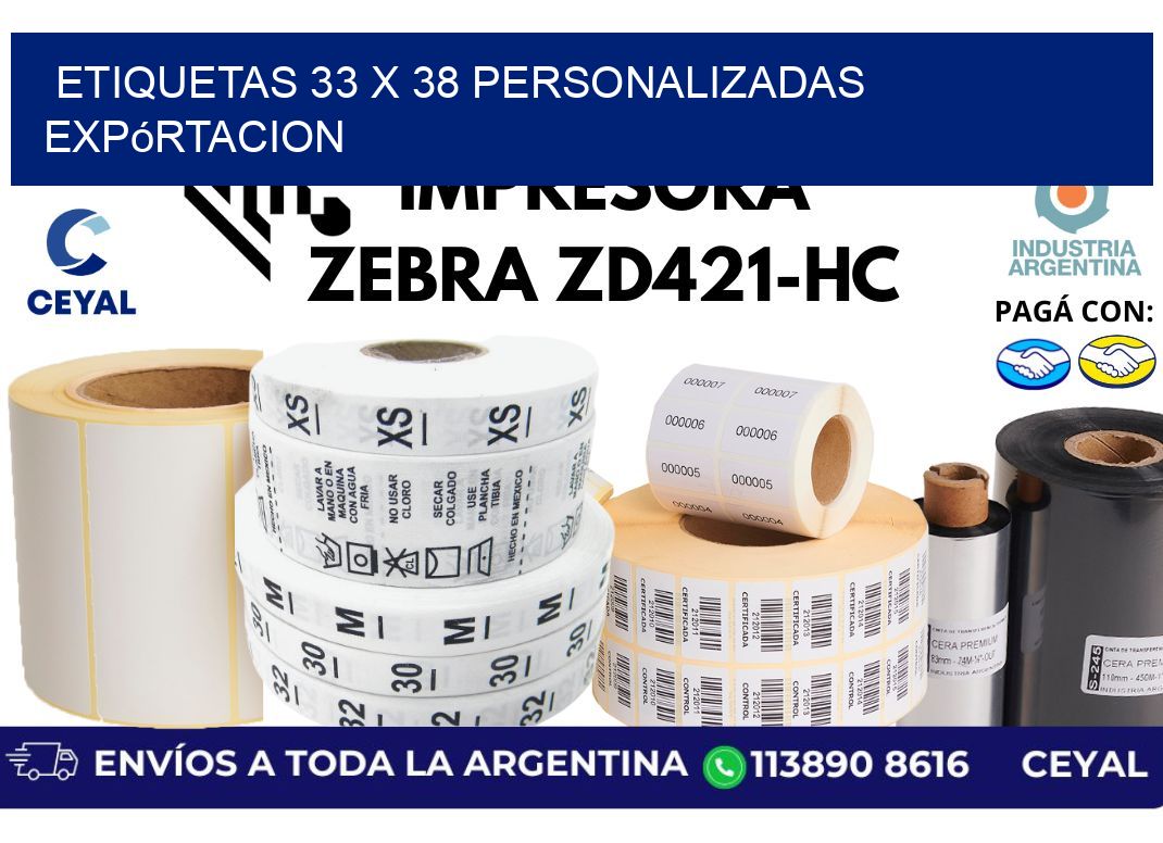 etiquetas 33 x 38 personalizadas expórtacion