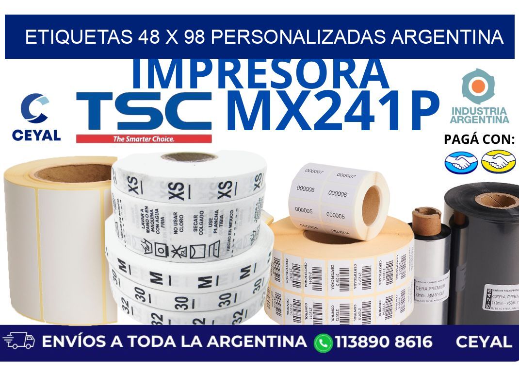 etiquetas 48 x 98 personalizadas argentina
