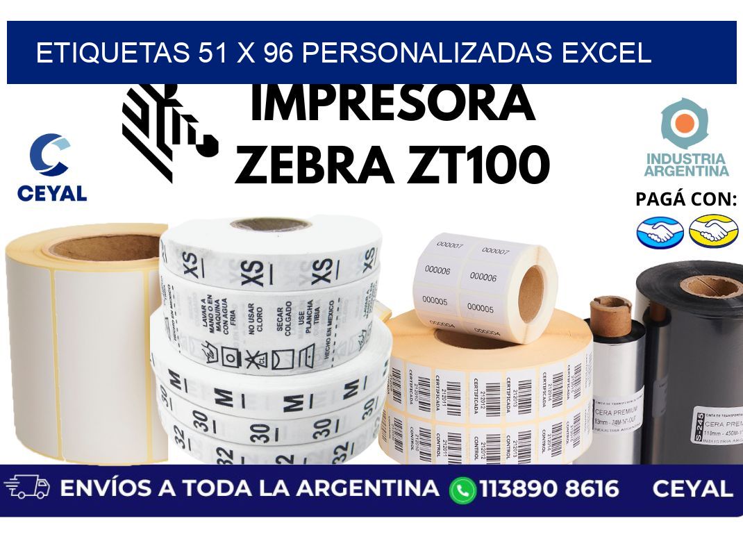 etiquetas 51 x 96 personalizadas excel