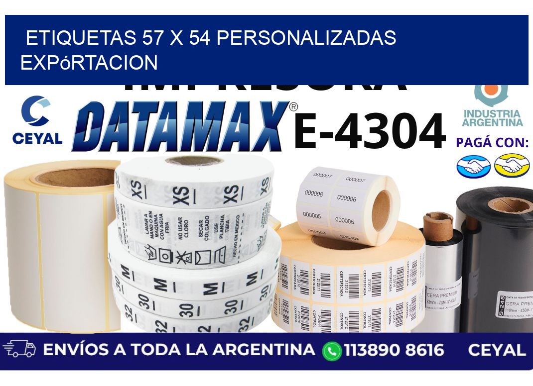 etiquetas 57 x 54 personalizadas expórtacion