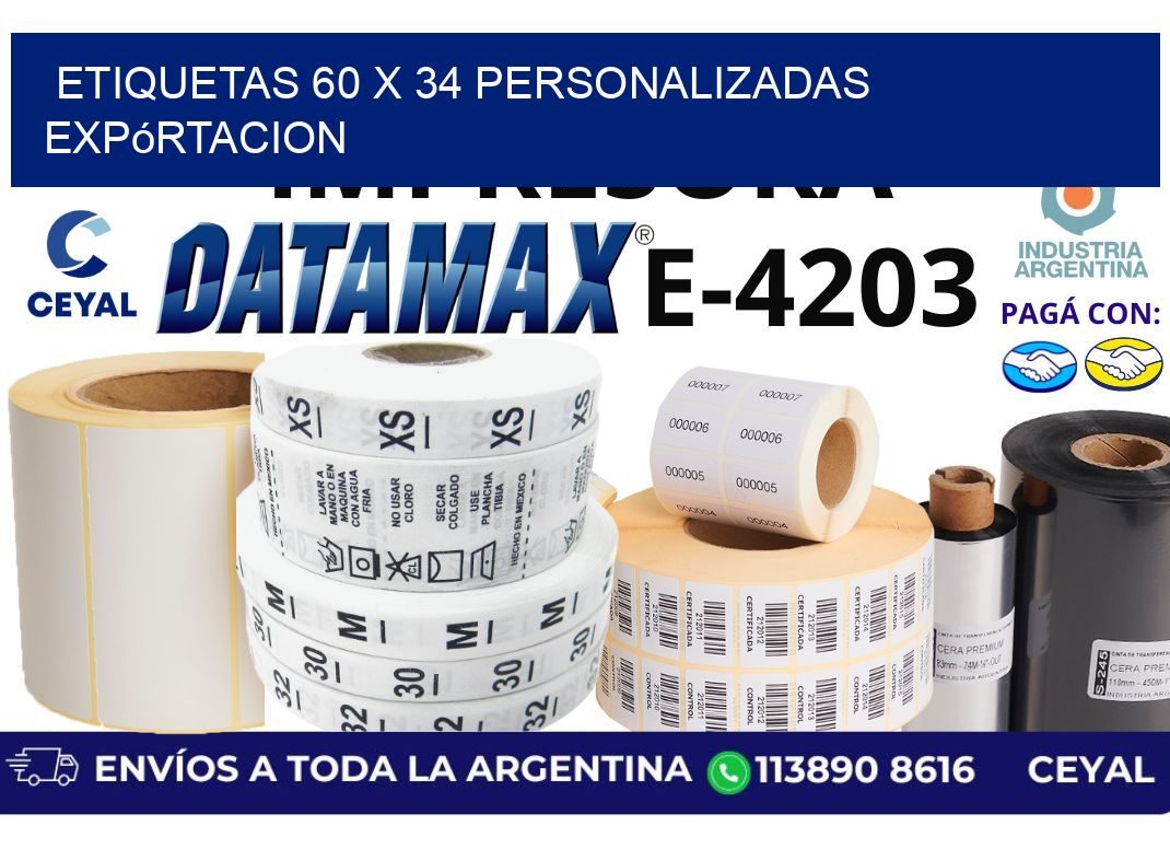etiquetas 60 x 34 personalizadas expórtacion