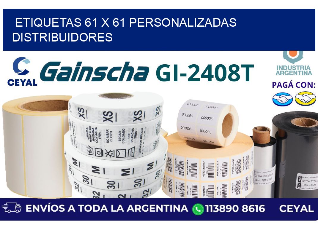 etiquetas 61 x 61 personalizadas distribuidores