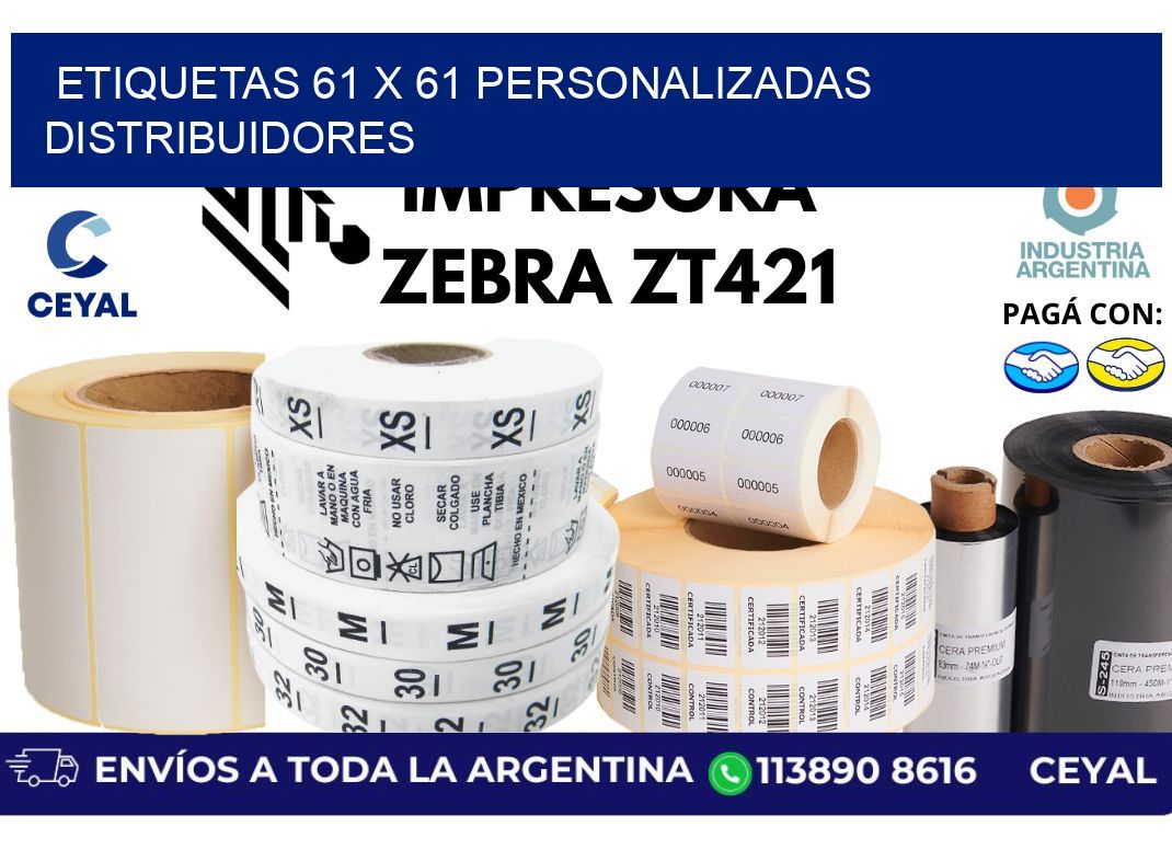 etiquetas 61 x 61 personalizadas distribuidores