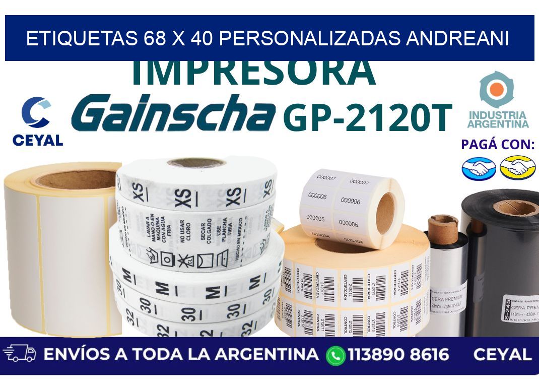 etiquetas 68 x 40 personalizadas andreani
