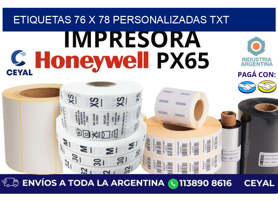 etiquetas 76 x 78 personalizadas txt
