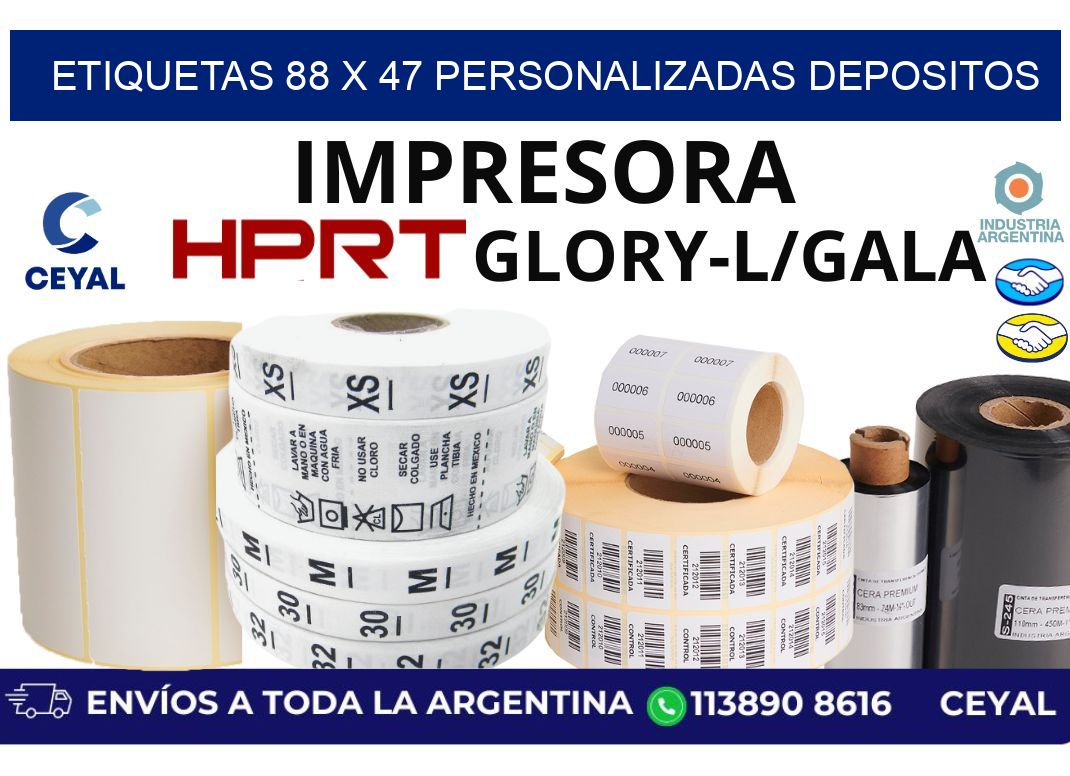 etiquetas 88 x 47 personalizadas depositos