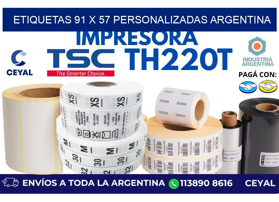 etiquetas 91 x 57 personalizadas argentina