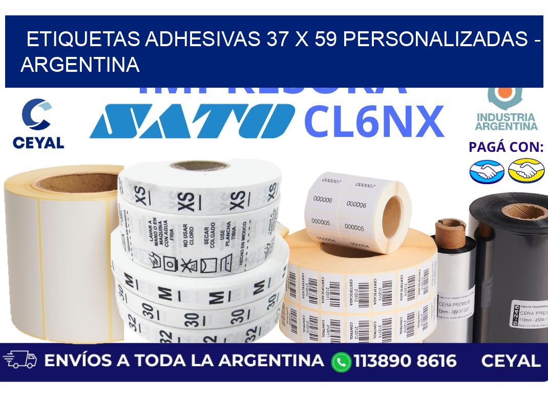 etiquetas adhesivas 37 x 59 personalizadas – Argentina